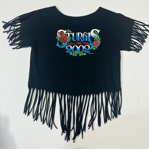Vintage sturgis Black Fringe Top